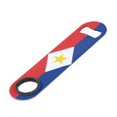 Vlag van Saba Speed Flessenopener (Voorkant Gekanteld)
