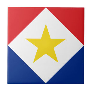 Vlag van Saba Tegeltje
