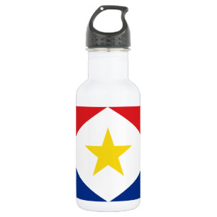 Vlag van Saba Waterfles