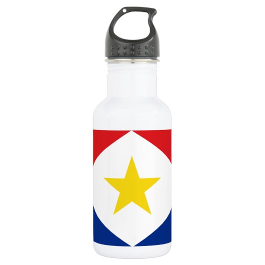 Vlag van Saba Waterfles (Voorkant)