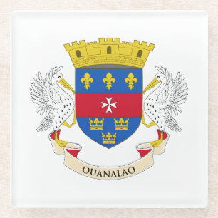 Vlag van Saint-Barthélemy Glazen Onderzetter