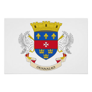 Vlag van Saint-Barthélemy Perfect Poster