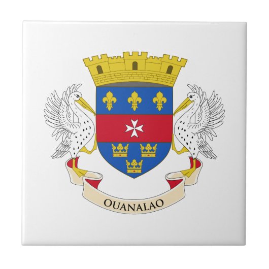 Vlag van Saint-Barthélemy Tegeltje (Voorkant)