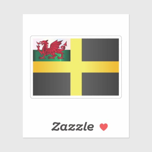 Vlag van Saint David of Wales Sticker (Vel)