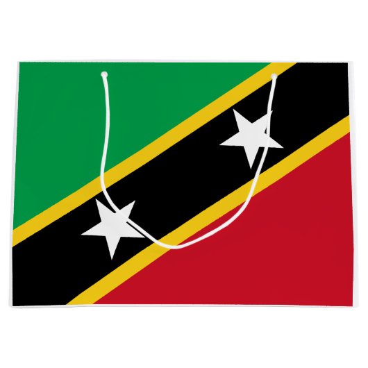 Vlag van Saint Kitts en Nevis (Caraïbisch gebied) Groot Cadeauzakje (Voorkant)
