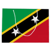 Vlag van Saint Kitts en Nevis (Caraïbisch gebied) Groot Cadeauzakje (Achterkant)