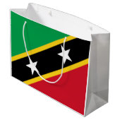 Vlag van Saint Kitts en Nevis (Caraïbisch gebied) Groot Cadeauzakje (Achterkant Gekanteld)