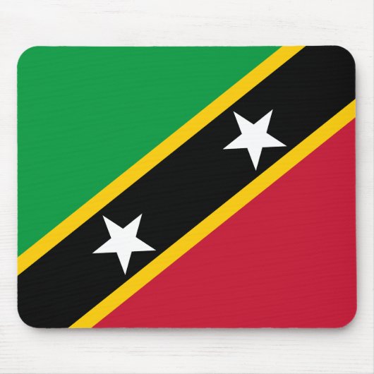 Vlag van Saint Kitts en Nevis Muismat (Voorkant)