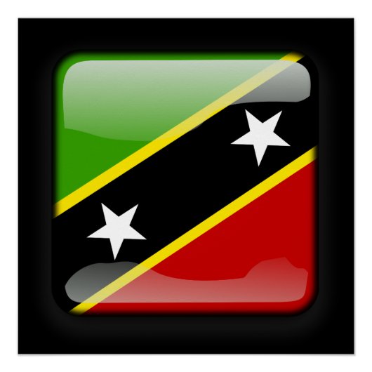 Vlag van Saint Kitts en Nevis Perfect Poster (Voorkant)