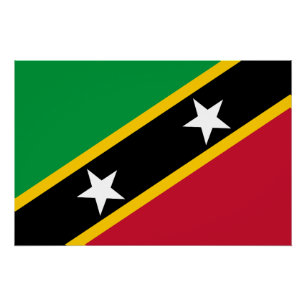 Vlag van Saint Kitts en Nevis Perfect Poster