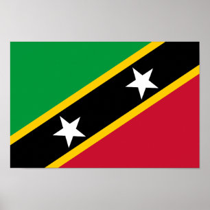 Vlag van Saint Kitts en Nevis Poster