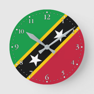 Vlag van Saint Kitts en Nevis Ronde Klok