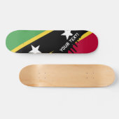 Vlag van Saint Kitts en Nevis Skateboard (Horizontaal)