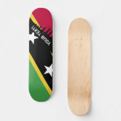 Vlag van Saint Kitts en Nevis Skateboard (Voorkant)