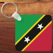 Vlag van Saint Kitts en Nevis Sleutelhanger (Voorkant)