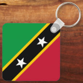 Vlag van Saint Kitts en Nevis Sleutelhanger (Achterkant)