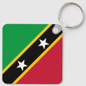 Vlag van Saint Kitts en Nevis Sleutelhanger (Achterkant)