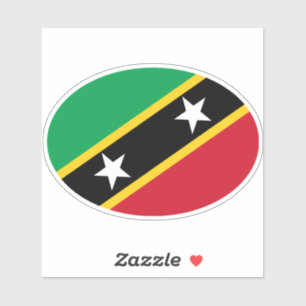 Vlag van Saint Kitts en Nevis Sticker