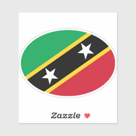 Vlag van Saint Kitts en Nevis Sticker (Vel)