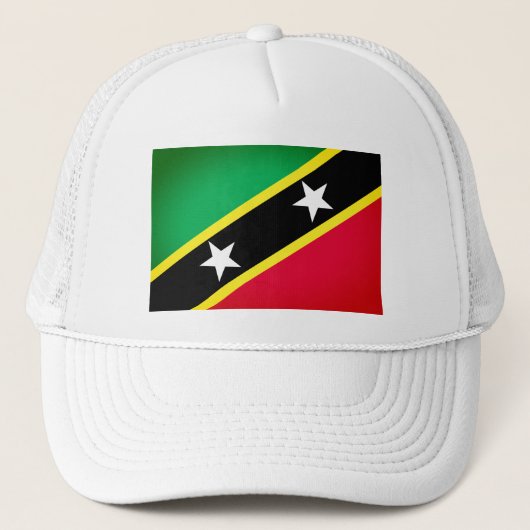 Vlag van Saint Kitts en Nevis Trucker Pet (Voorkant)