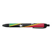 Vlag van Saint Kitts en Nevis Zwarte Inkt Pen (Bodem)