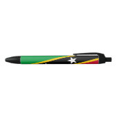 Vlag van Saint Kitts en Nevis Zwarte Inkt Pen (Bovenkant)