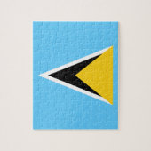 Vlag van Saint Lucia Foto Puzzle Legpuzzel (Verticaal)