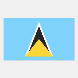 Vlag van Saint Lucia Rechthoekige Sticker