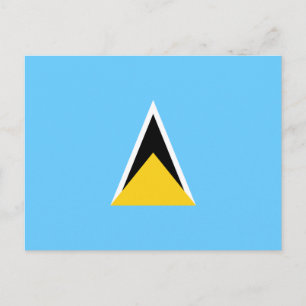 Vlag van Saint Lucia (Saint Lucia) (Caribisch gebi Briefkaart