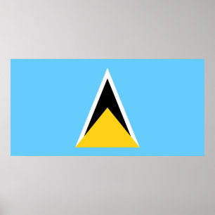 Vlag van Saint Lucia (Saint Lucia) (Caribisch gebi Poster