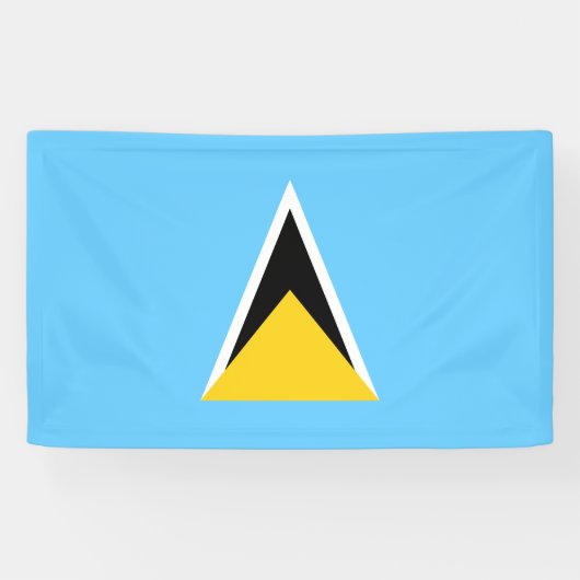 Vlag van Saint Lucia (Saint Lucia) (Caribisch gebi Spandoek (Horizontaal)