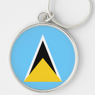 Vlag van Saint Lucia Sleutelhanger