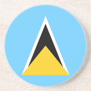 Vlag van Saint Lucia Zandsteen Onderzetter