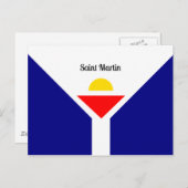 Vlag van Saint Martin Briefkaart (Voorkant / Achterkant)