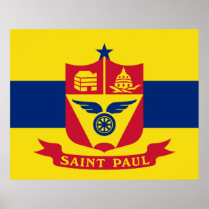 Vlag van Saint Paul (Minnesota) Poster