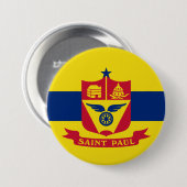 Vlag van Saint Paul (Minnesota) Ronde Button 7,6 Cm (Voorkant /achterkant)