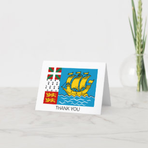 Vlag van Saint-Pierre en Miquelon Bedankkaart