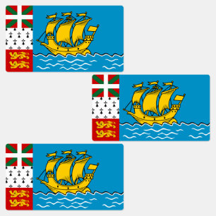 Vlag van Saint-Pierre en Miquelon Labels