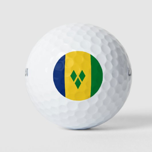 Vlag van Saint Vincent en de Grenadines Golfballen (Voorkant)