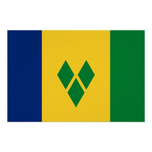 Vlag van Saint Vincent Perfect Poster (Voorkant)