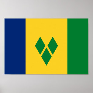 Vlag van Saint Vincent Poster