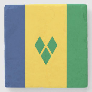 Vlag van Saint Vincent Stenen Onderzetter