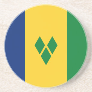 Vlag van Saint Vincent Zandsteen Onderzetter