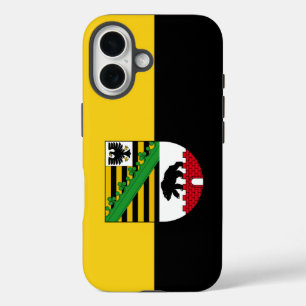 Vlag van Saksen-Anhalt iPhone 16 Hoesje
