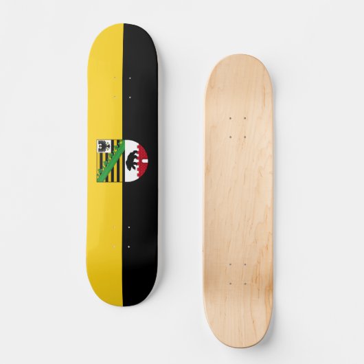 Vlag van Saksen-Anhalt Skateboard (Voorkant)