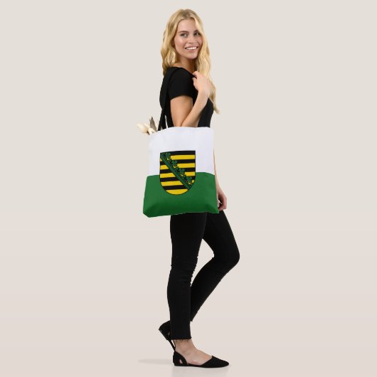 Vlag van Saksen-Canvas tas (Op model)