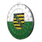 Vlag van Saksen Dartboard Dartbord (Voorkant Rechts)