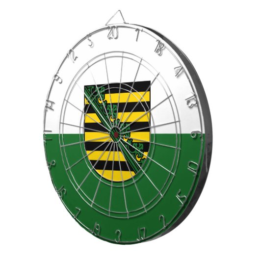 Vlag van Saksen Dartboard Dartbord (Voorkant Rechts)
