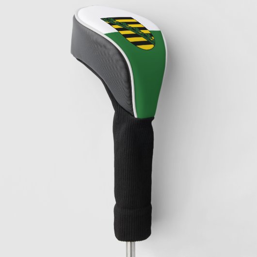 Vlag van Saksen Golf Head Hoesje Golfheadcover (Schuin)