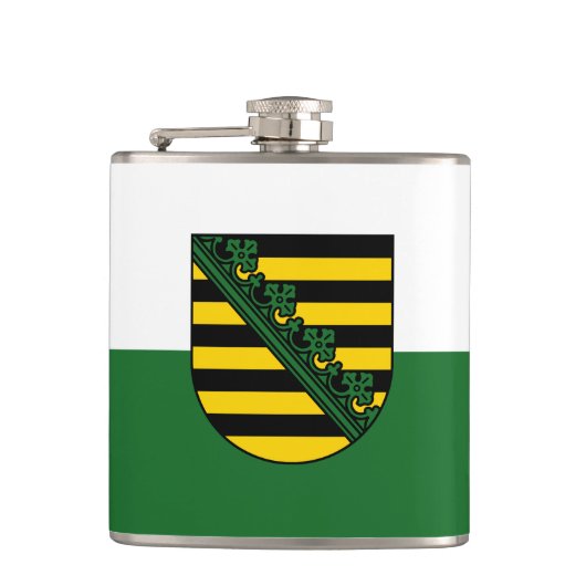 Vlag van Saksen Hip Flask Heupfles (Voorkant)
